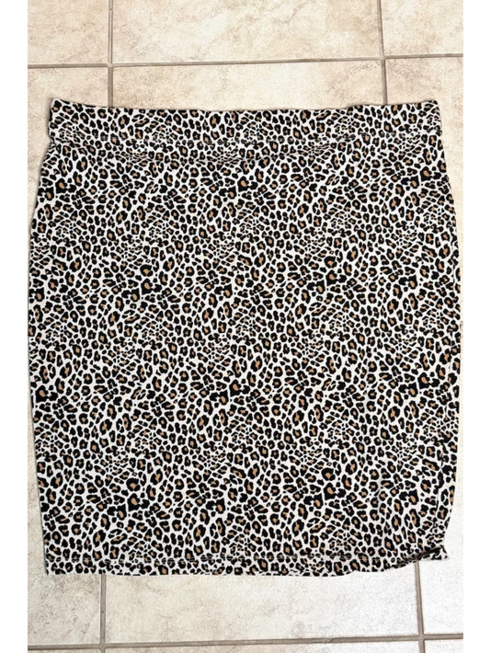 Pure Energy Plus Size 3X Leopard Animal Print Mini Knee Skirt